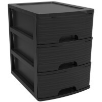 EDA Schubladenbox STONE, DIN A4, 3 Schübe, PP, weiß