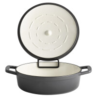 APS Bräter mit Deckel 5STARS, 2,5 Liter, anthrazit