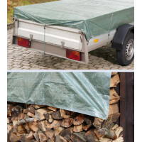 WESTEX Gewebeplane mit Ösen, 3 x 4 m, grün, 75 g