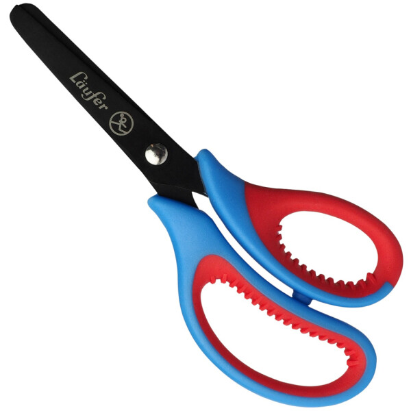 L&auml;ufer Ergonomische Bastelschere, L&auml;nge: 130 mm, rot schwarz