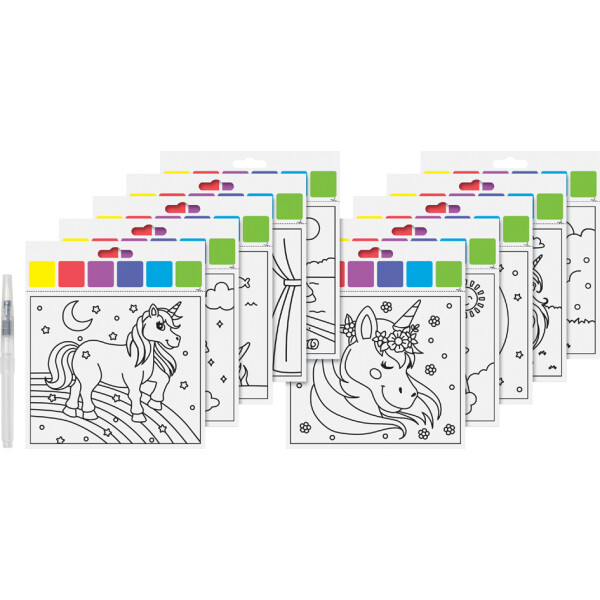 HEYDA Wasserfarben-Malset "Zootiere", 10 Motive