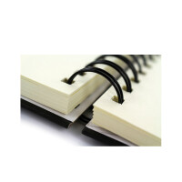 kangaro Spiral-Skizzenbuch Design, DIN A4, 80 Blatt, schwarz