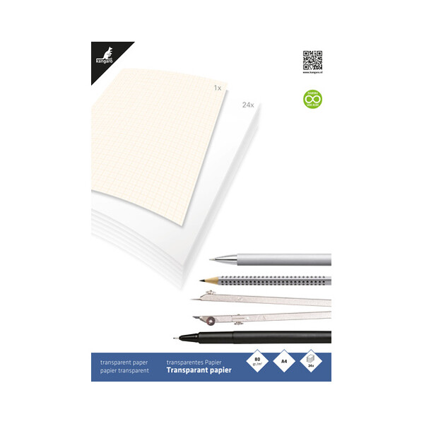 kangaro Transparentpapier-Block, DIN A4, 24 Blatt
