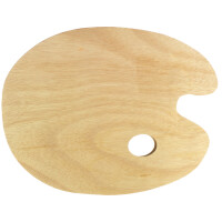 kangaro Farbmisch-Palette, Holz, oval, 300 x 240 mm