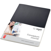 sigel Notizheft Conceptum, DIN A4, liniert, schwarz