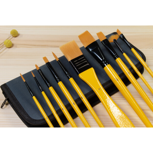 kangaro Acryl-Pinsel-Set, 10-teilig, im Etui