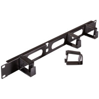 LogiLink 19" Kabelführungspanel, 1 HE, mit 4...