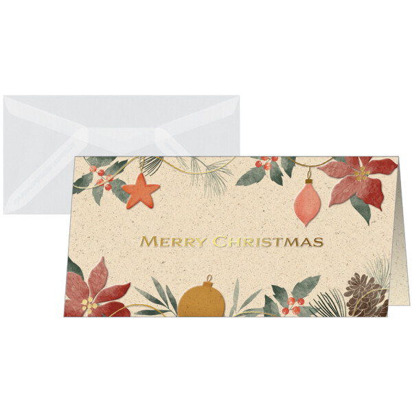 sigel Weihnachtskarte "Christmas Art", DIN lang (2 3 A4)