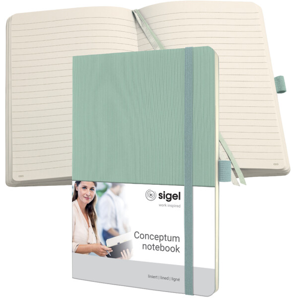 sigel Notizbuch Conceptum, DIN A5, kariert, beige