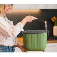 EDA Kompostbehälter mit Aktivkohlefilter, grün...
