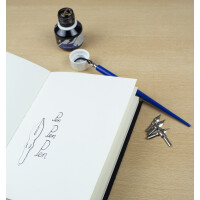 kangaro Federhalter Pennhalter, inkl. 5 Federn, blau