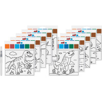 HEYDA Wasserfarben-Malset "Dinosaurier", 10 Motive