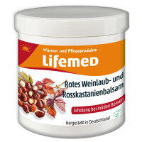 Lifemed Rotes Weinlaub- Rosskastanienbalsam, 250 ml Tiegel