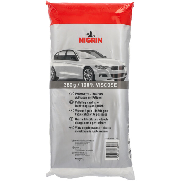 NIGRIN Polierwatte, zum Auftragen und Polieren, 380 g