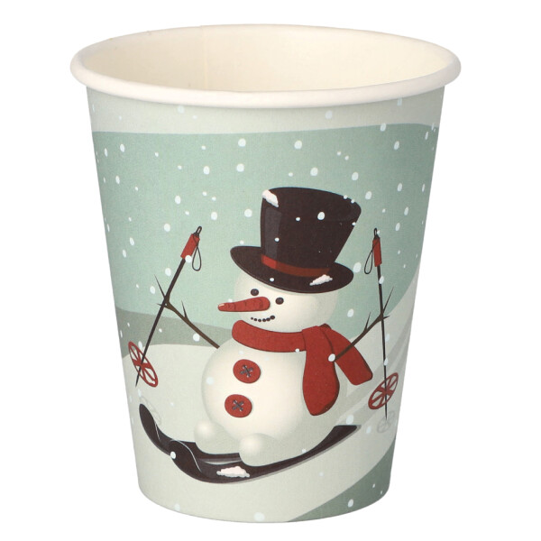 STARPAK Papp-Trinkbecher "Snowman", 0,2 l
