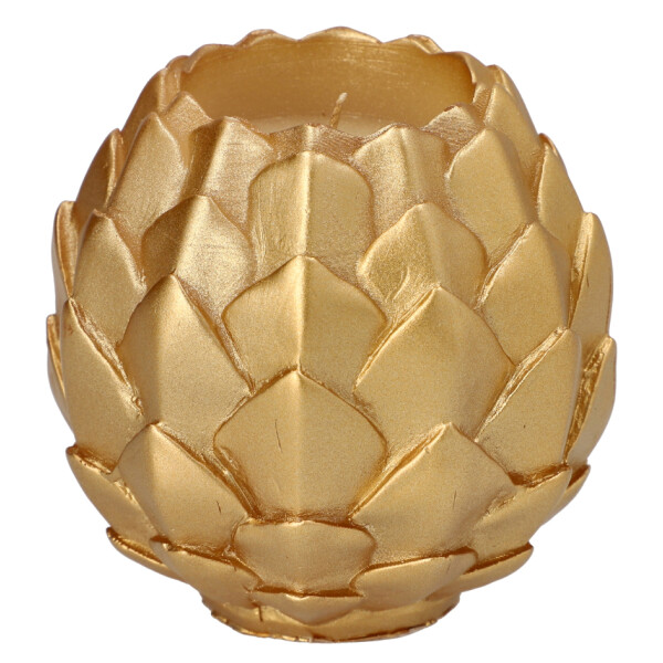 STARPAK Kugelkerze "Pine Cone", silber