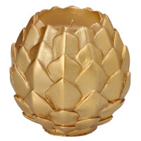 STARPAK Kugelkerze "Pine Cone", silber