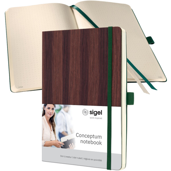 sigel Notizbuch Conceptum Nature Edition, DIN A5, Holz