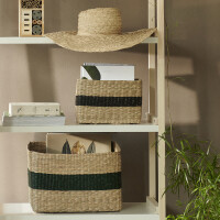 NHG Aufbewahrungskorb VESTER M, aus Seegras, eckig