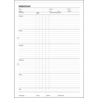 Expres Weekstaat, blok met 50 vel, formaat: A4 staand