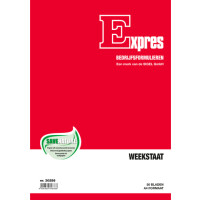 Expres Weekstaat, blok met 50 vel, formaat: A4 staand