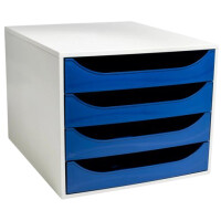 EXACOMPTA Schubladenbox ECOBOX, 4 Schübe, nachtblau