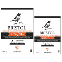 Clairefontaine Zeichenpapierblock BRISTOL, DIN A4, 20 Blatt