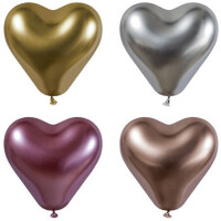 PAPSTAR Luftballons "Glossy Heart", farbig...
