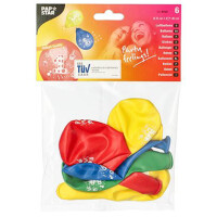 PAPSTAR Zahlenluftballons "3", rund, farbig sortiert