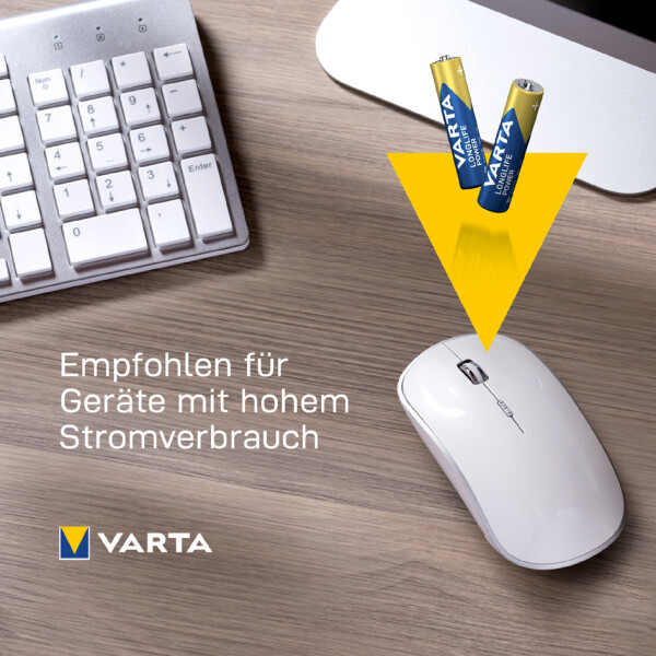 VARTA Alkaline Batterie "LONGLIFE POWER", Micro AAA, 12er