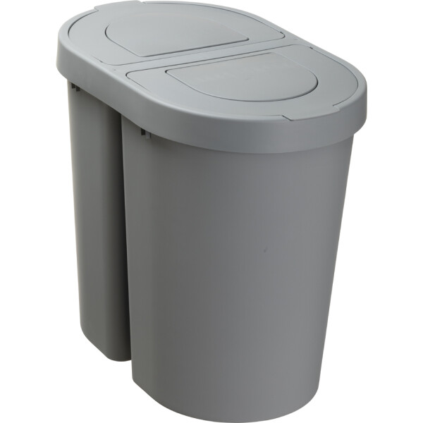 plast team Abfalltrenner SEATTLE DUO, 2 x 25 Liter, weiß