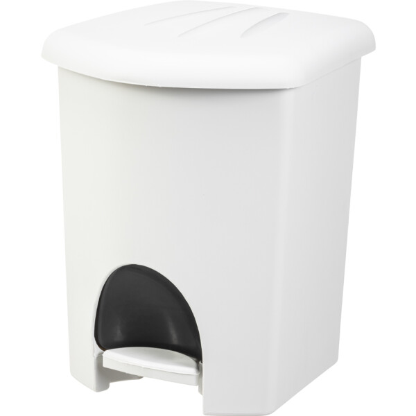 plast team Tret-Abfalleimer, 16 Liter, weiß