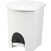 plast team Tret-Abfalleimer, 16 Liter, weiß