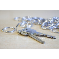 kangaro Schlüsselringe, Metall, Durchmesser: 32 mm, silber