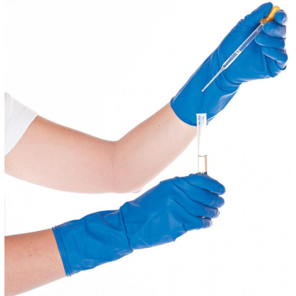 HYGOSTAR Chemikalien-Schutzhandschuh High Risk, blau, L