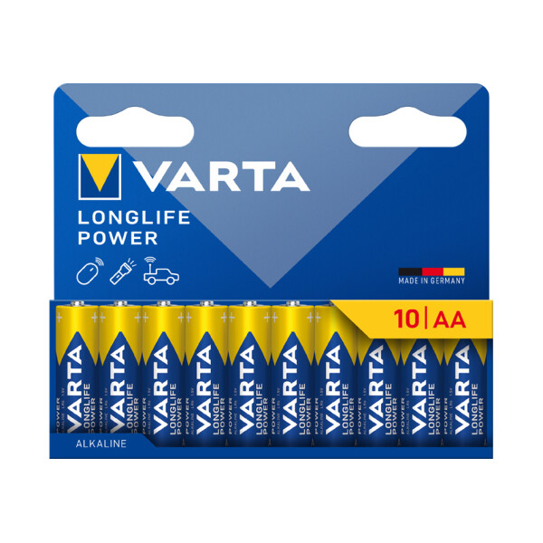 VARTA Alkaline Batterie "LONGLIFE POWER", Mignon AA, 10er