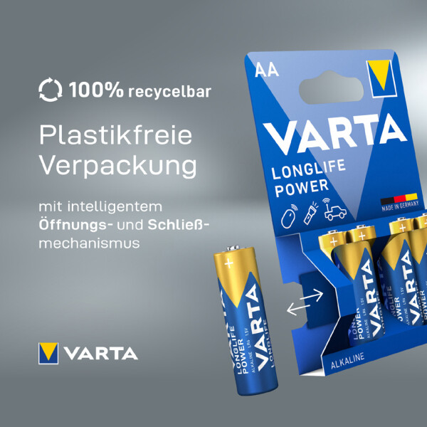 VARTA Alkaline Batterie "LONGLIFE POWER", Mignon AA, 10er