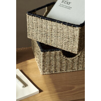 NHG Aufbewahrungskorb CARL, aus Seegras, quadratisch