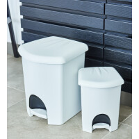 plast team Tret-Abfalleimer, 16 Liter, silber