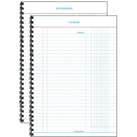 Expres Kasboek spiraal gebonden, A6 staand, 50 vel