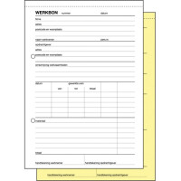 Expres Werkbonblok, zelfkopierend, A5 staand, 2 x 50 vel