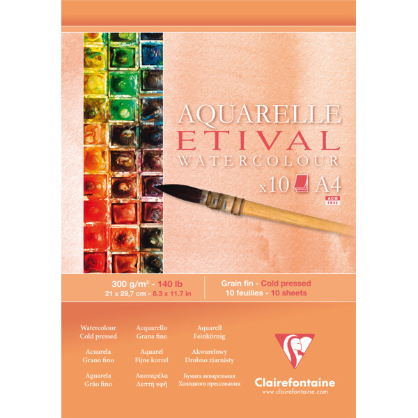 Clairefontaine K&uuml;nstlerblock Aquarelle ETIVAL, DIN A3