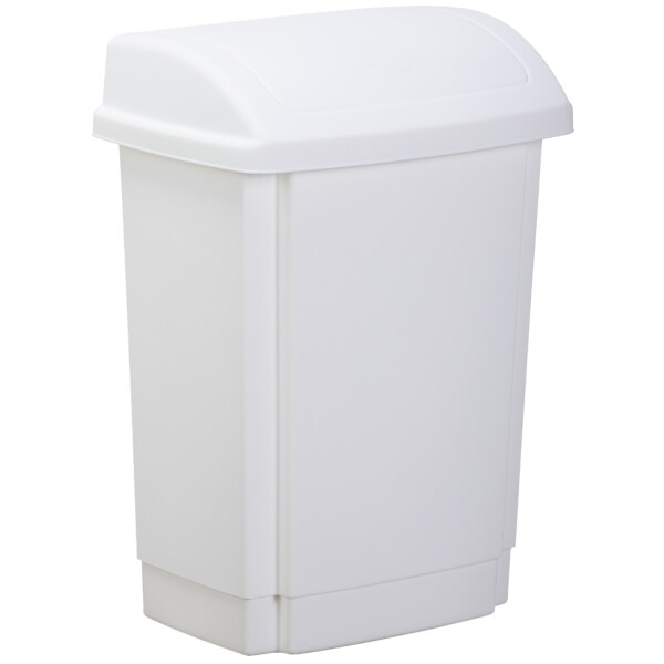 plast team Schwingdeckel-Abfalleimer, 15 Liter, silber
