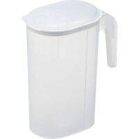 plast team Saftkrug, 1,5 Liter, transparent weiß