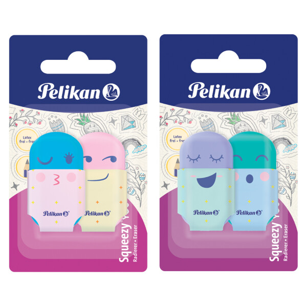Pelikan Kunststoff-Radierer Squeezy You, Blisterkarte