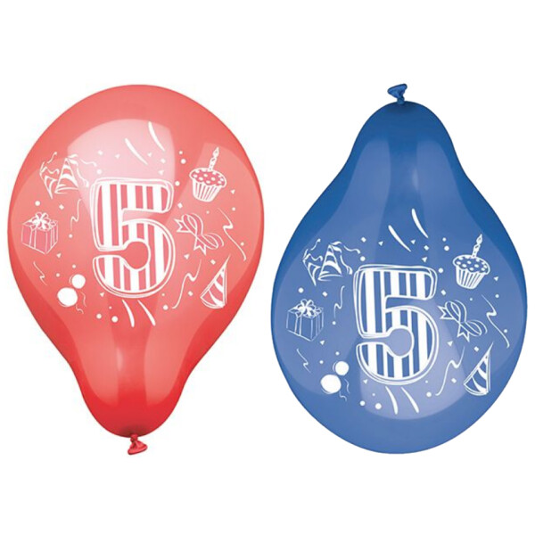 PAPSTAR Zahlenluftballons "9", rund, farbig sortiert