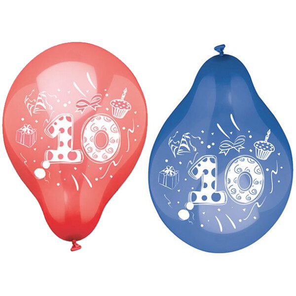 PAPSTAR Zahlenluftballons "9", rund, farbig sortiert