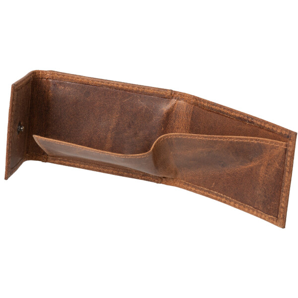 Alassio Mini-Geldbörse, aus Leder, braun