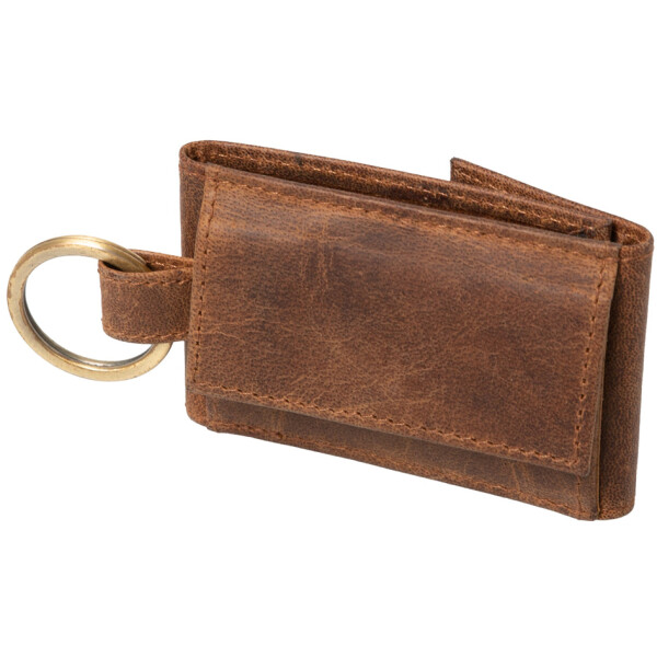 Alassio Mini-Geldbörse, aus Leder, braun