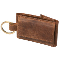 Alassio Mini-Geldbörse, aus Leder, braun